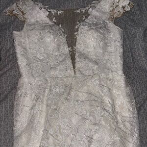 Ivory Floral Lace Wedding Gown